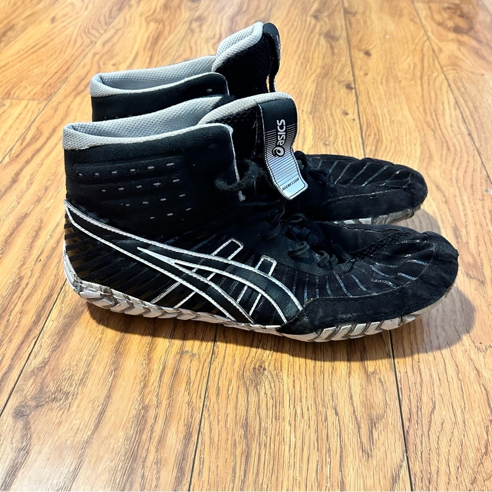 Asics Aggressor Wrestling Shoes Black & White Men’s… Gem